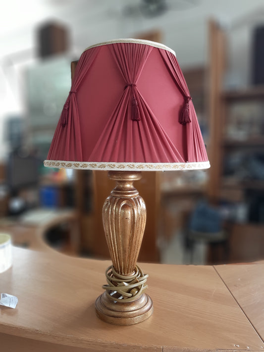 Lume Base Artigianato Fiorentino Dorato Paralume R.