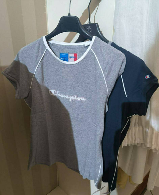 Maglietta Champion Grigio/blu' Mis. M