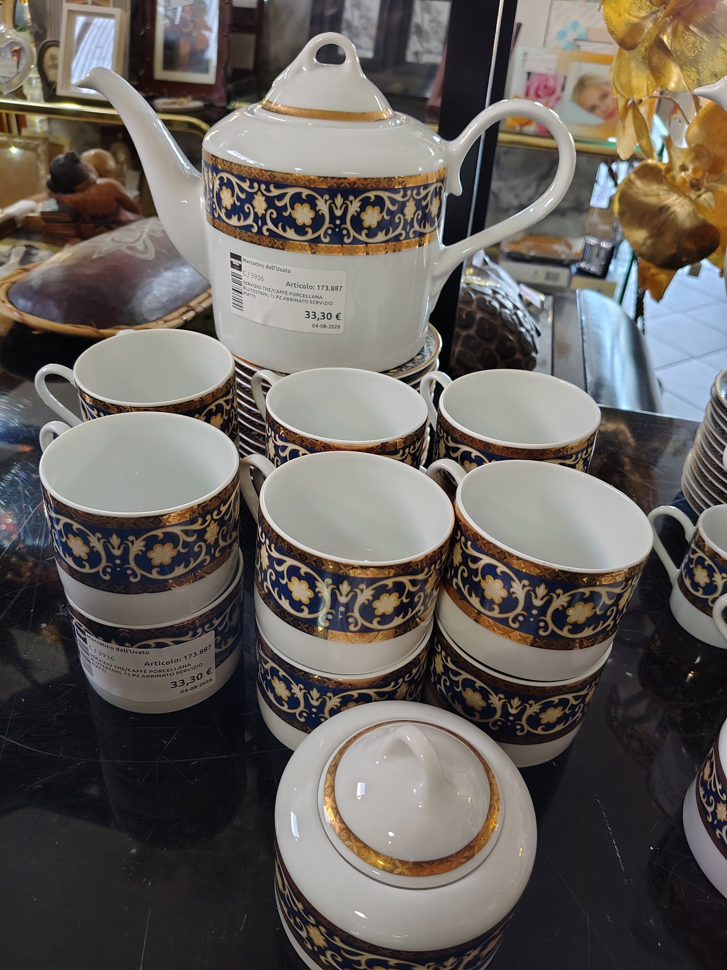 Servizio The/caffè Porcellana Blutestahl 15 Pz Abbinato Servizio Piatti