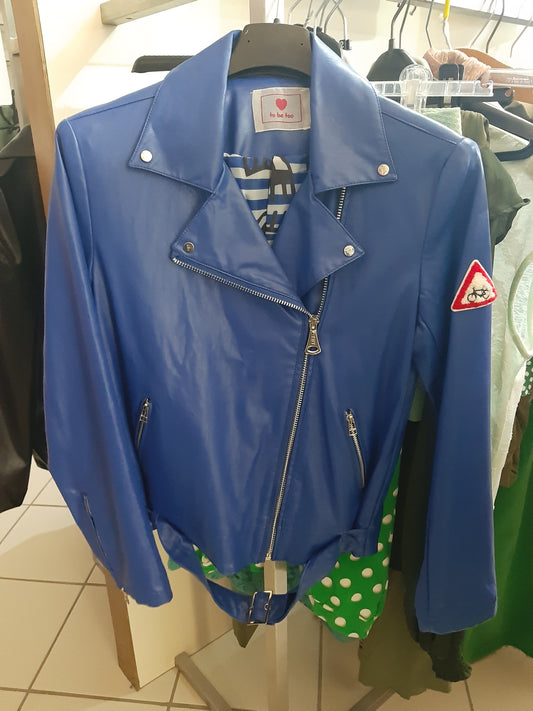 Giubbino Simil Pelle Blu Mis S