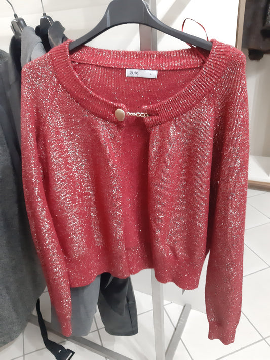 Giacchettino Rosso Brillantinato Zuiki Mis L