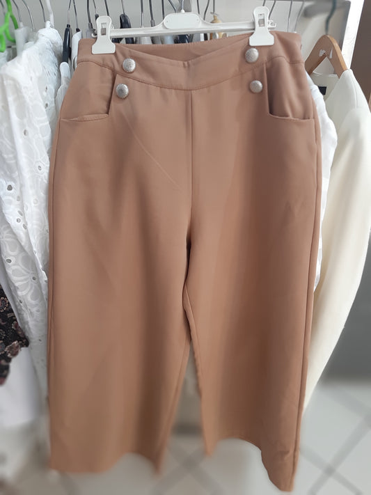 Pantalone Con Bottoni Argentati Mis L