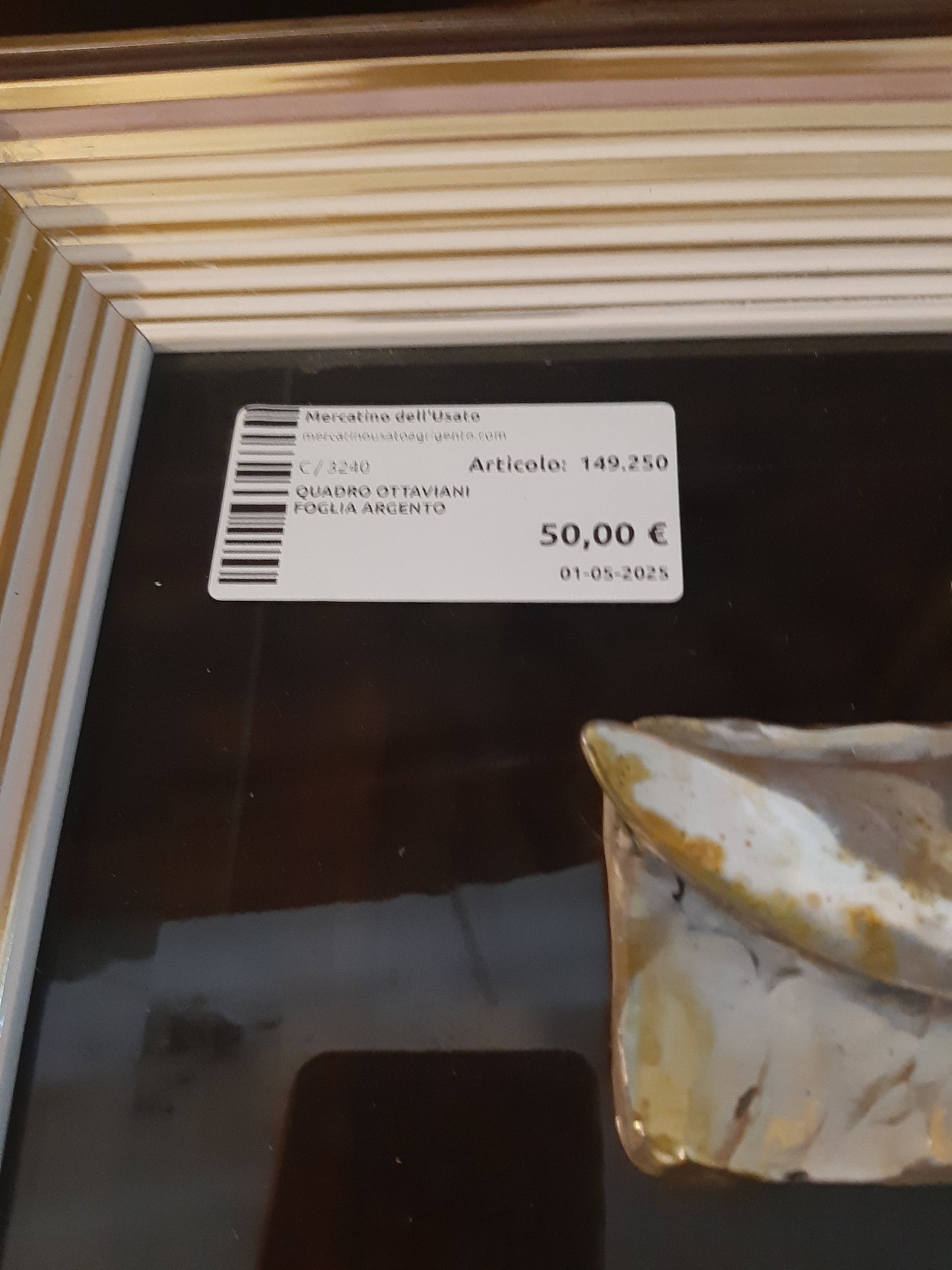 Quadro Ottaviani Foglia Argento
