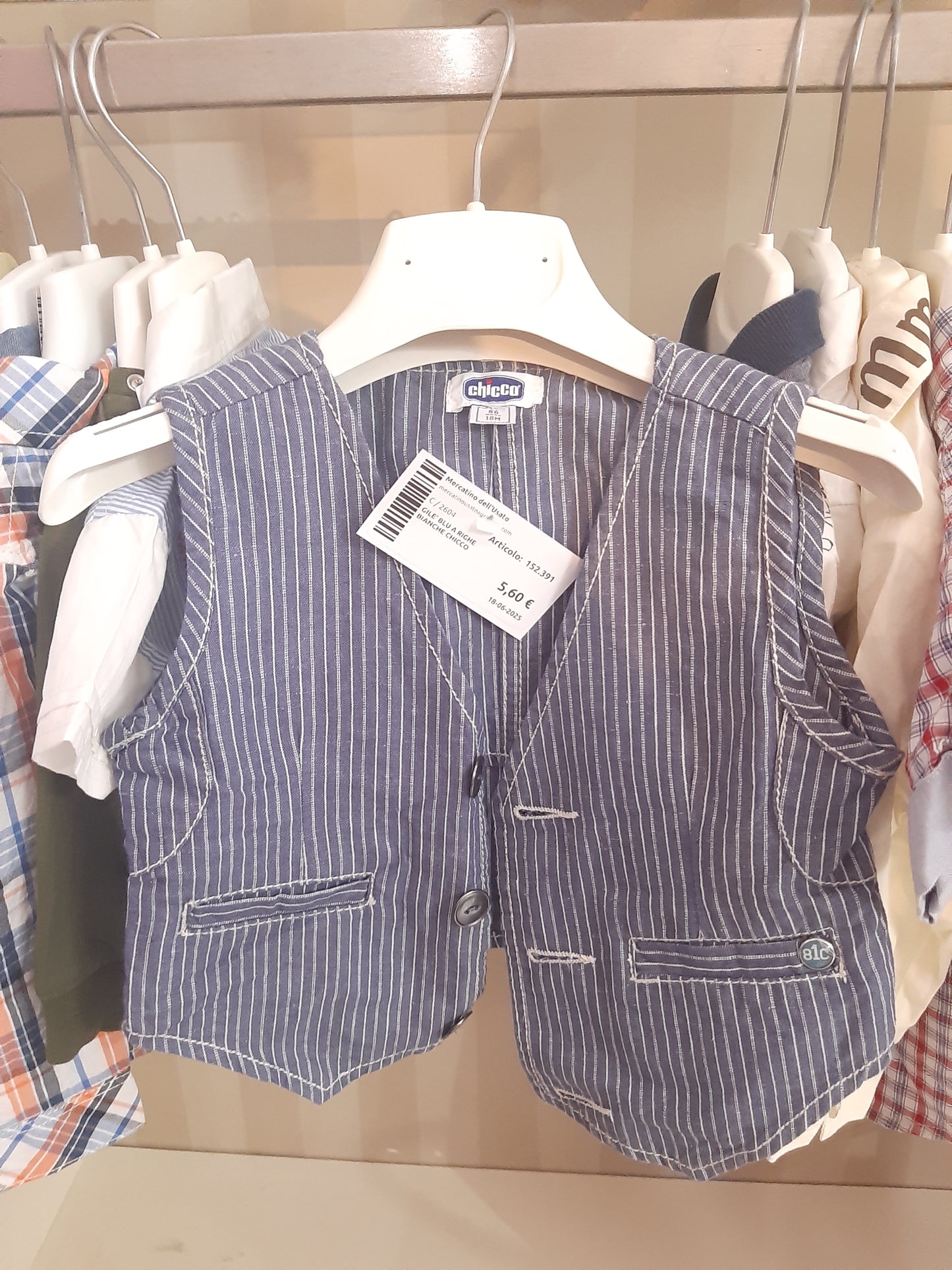 Gile' Blu A Righe Bianche Chicco