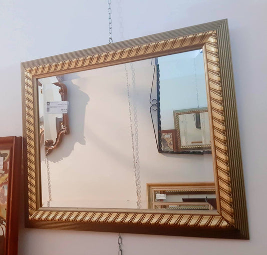 Specchio Bisellato Orizzontale Cornice Dorata
