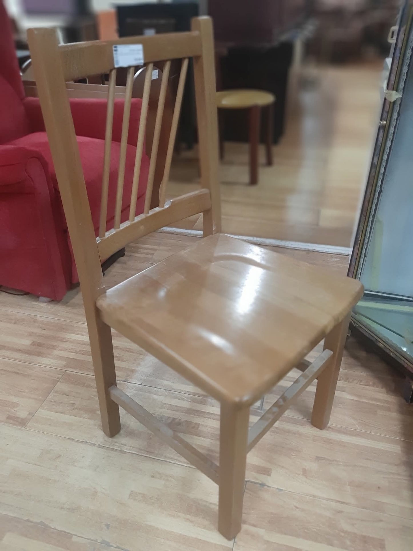 4 Sedie In Legno Spalliera A Listelli