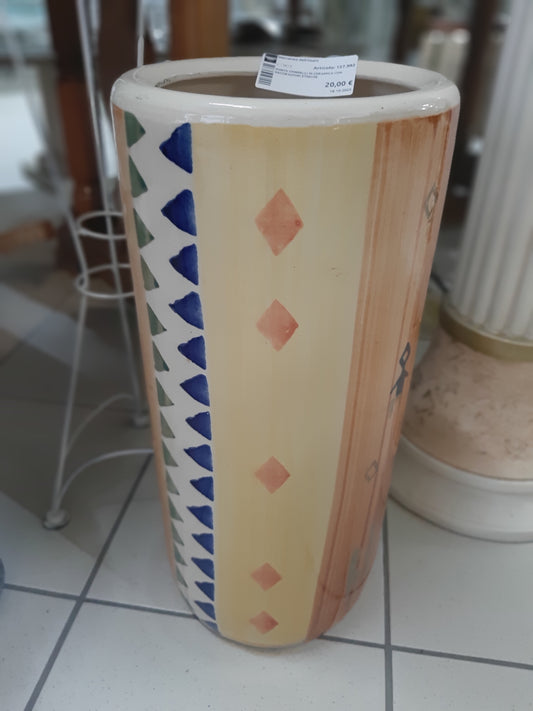 Porta Ombrelli In Ceramica Con Decorazioni Etniche