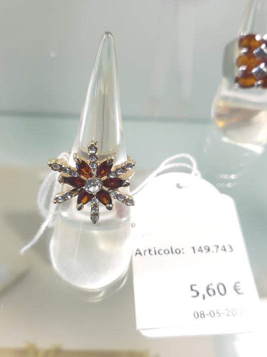 Anello  Con Stella E Strass