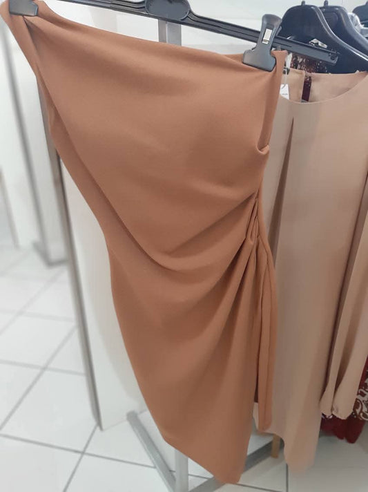 Vestito Tabacco Monospalla Mis-s