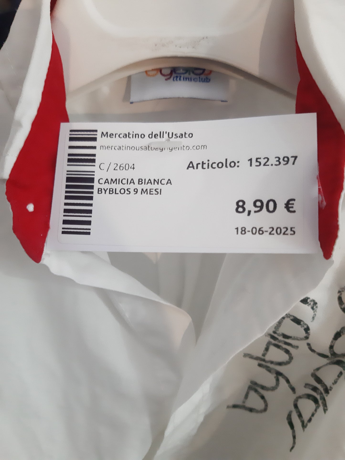 Camicia Bianca Byblos 9 Mesi