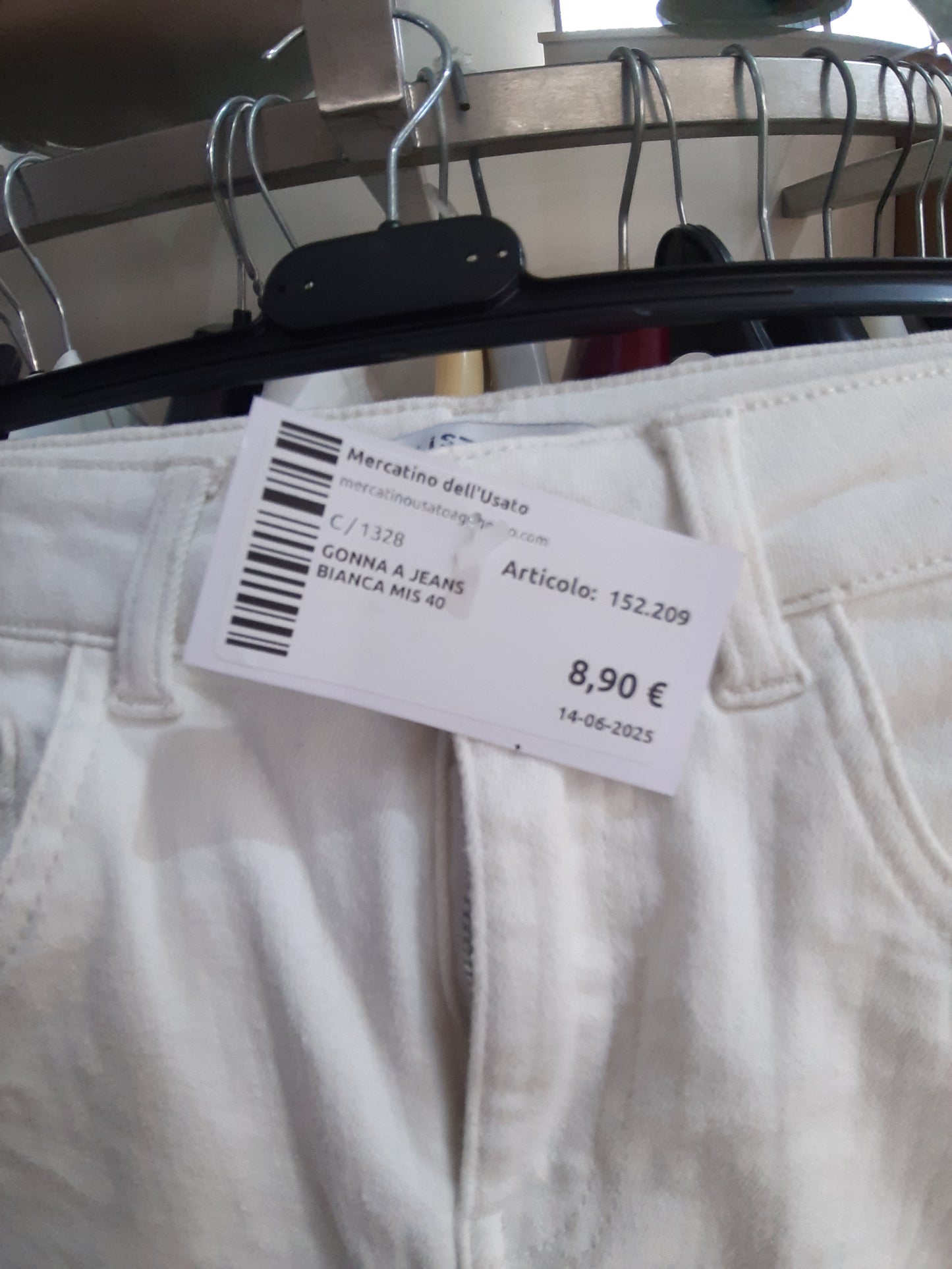 Gonna A Jeans Bianca Mis 40