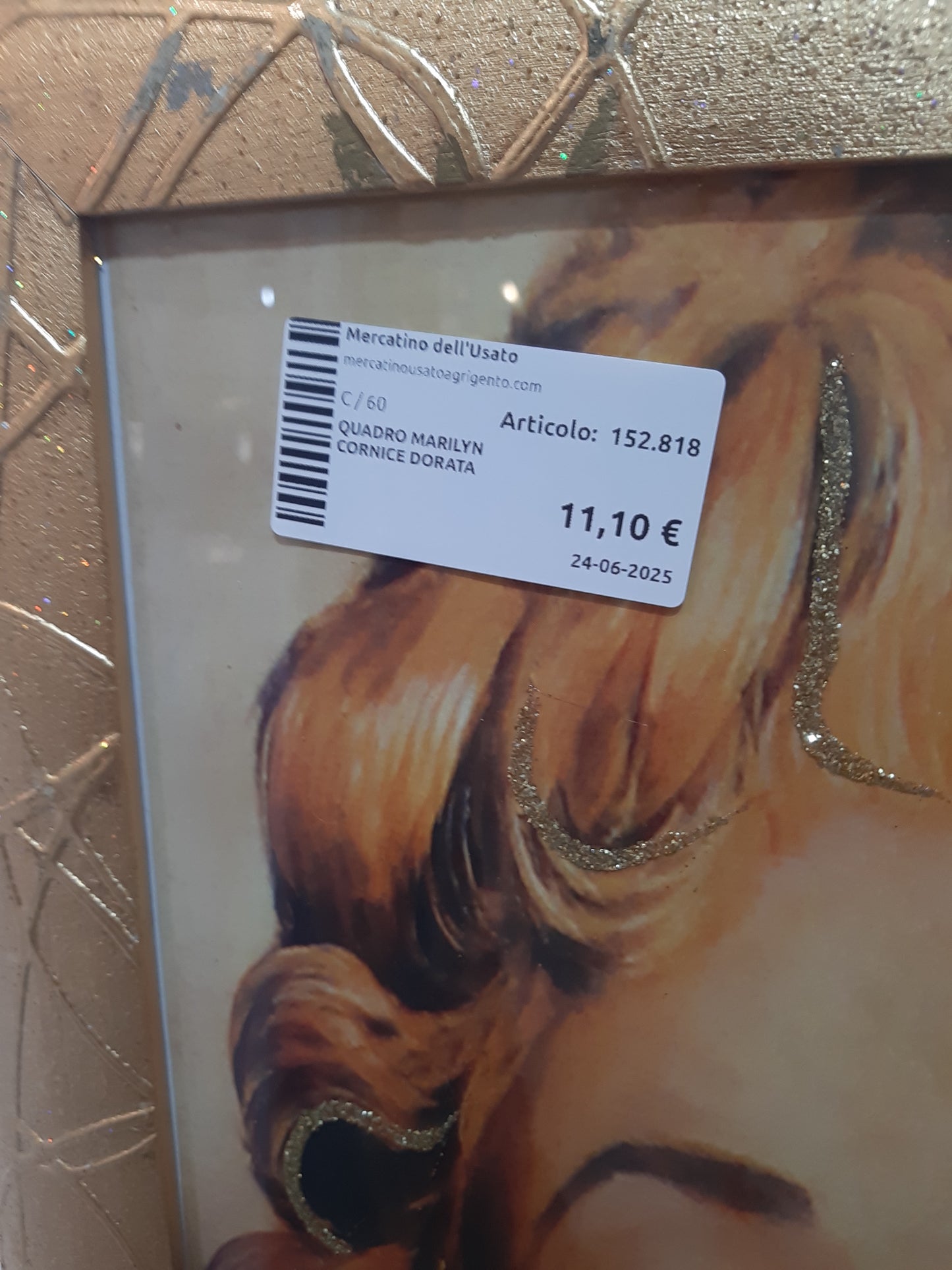Quadro Marilyn Cornice Dorata