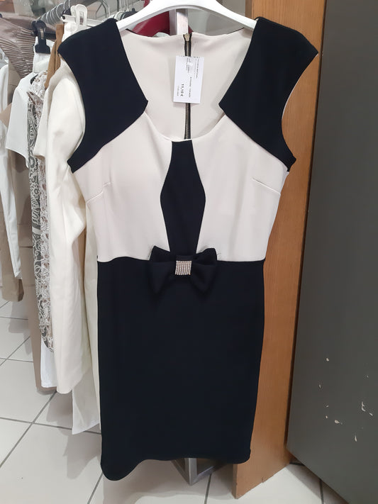Vestito Nero E Panna Mis-s