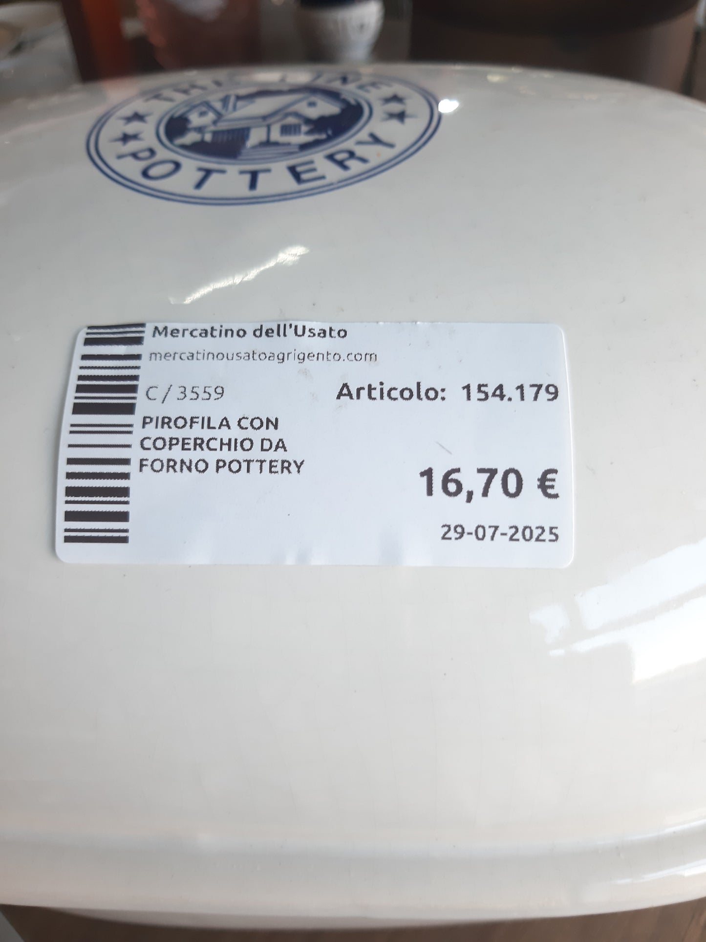 Pirofila Con Coperchio Da Forno Pottery