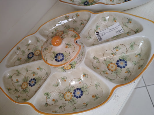 Antipastiera In Ceramica Italiana 7 Sezioni