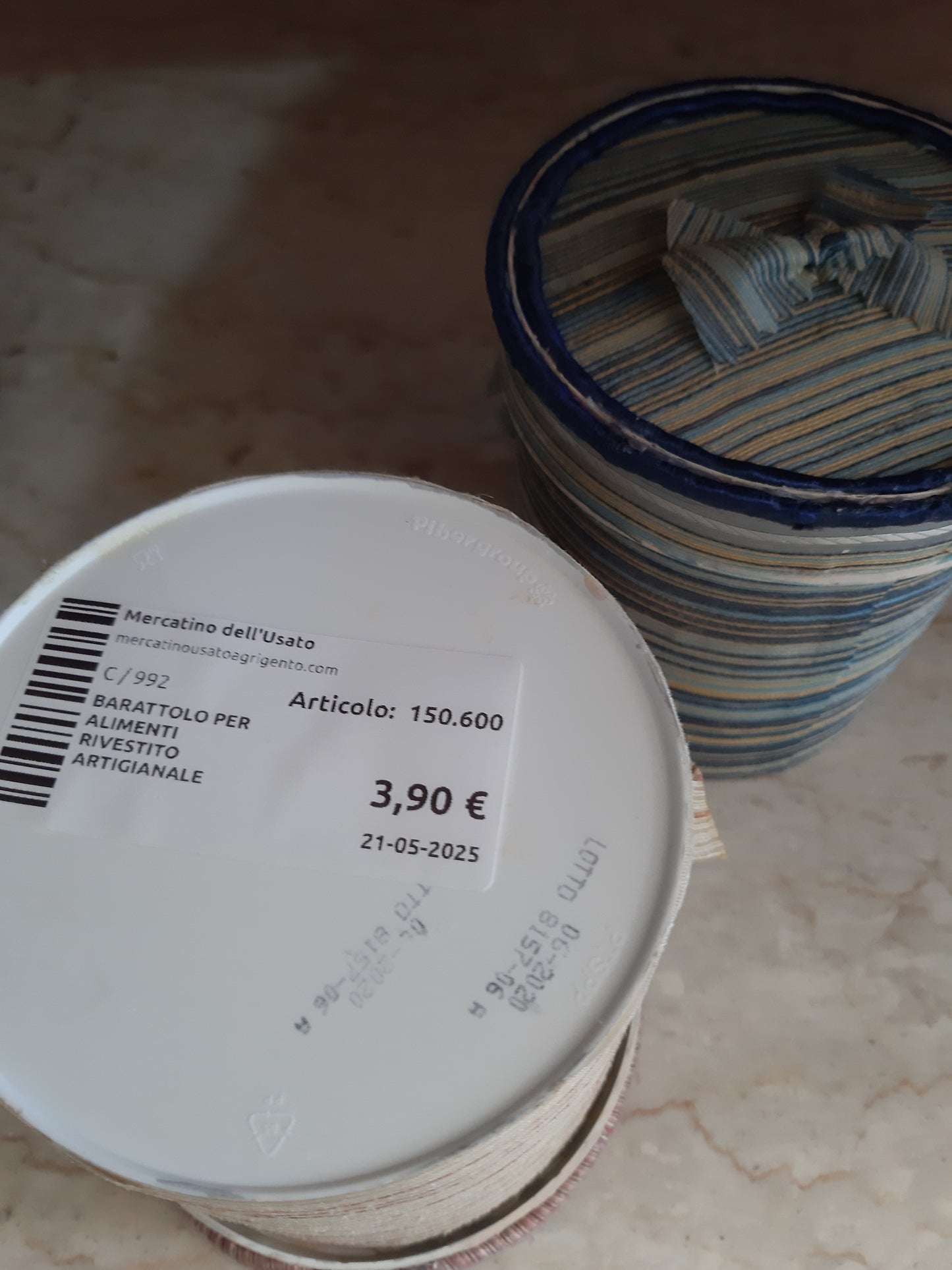 Barattolo Per Alimenti Rivestito Artigianale