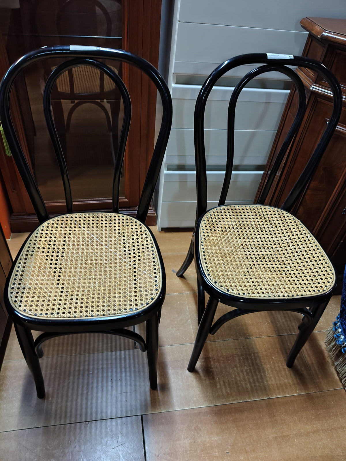 Sedia Tone In Legno Seduta Paglia Di Vienna 2pz Cad