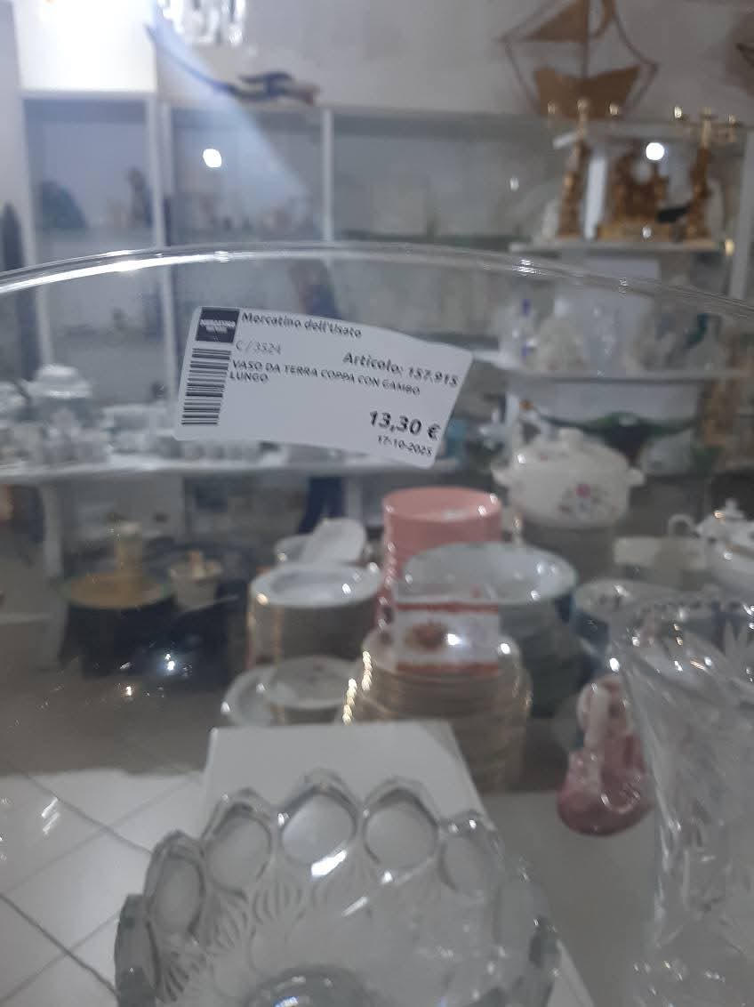 Vaso Da Terra Coppa Con Gambo Lungo