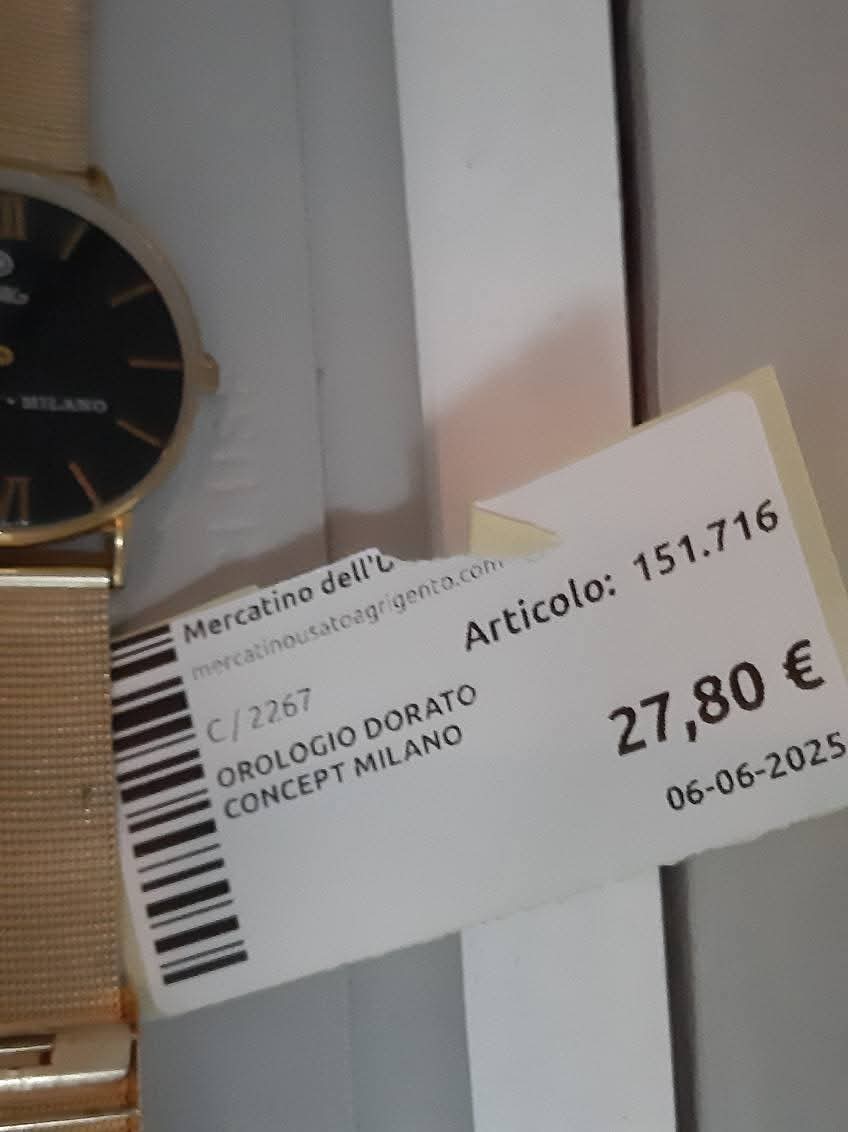 Orologio Dorato Concept Milano