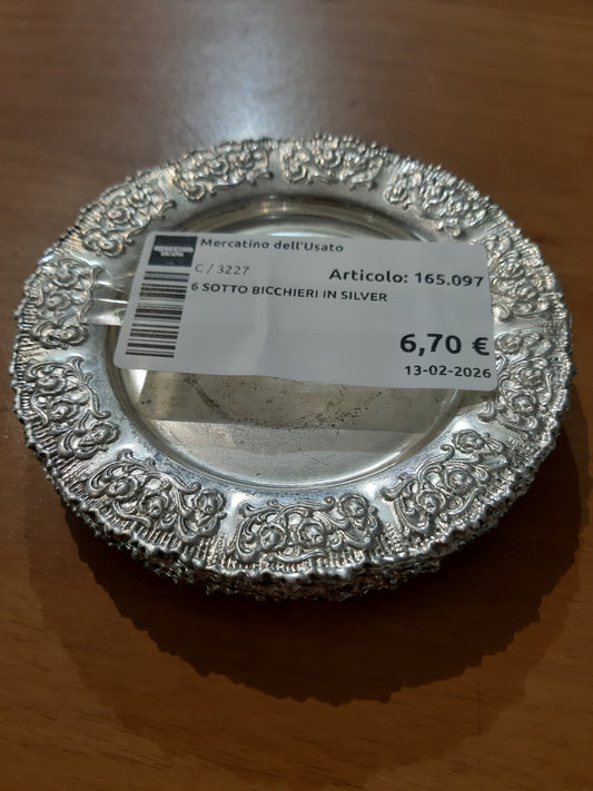 6 Sotto Bicchieri In Silver