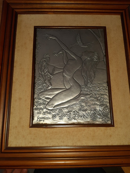 Quadro Bassorilievo Su Lastra Argento Guerrini