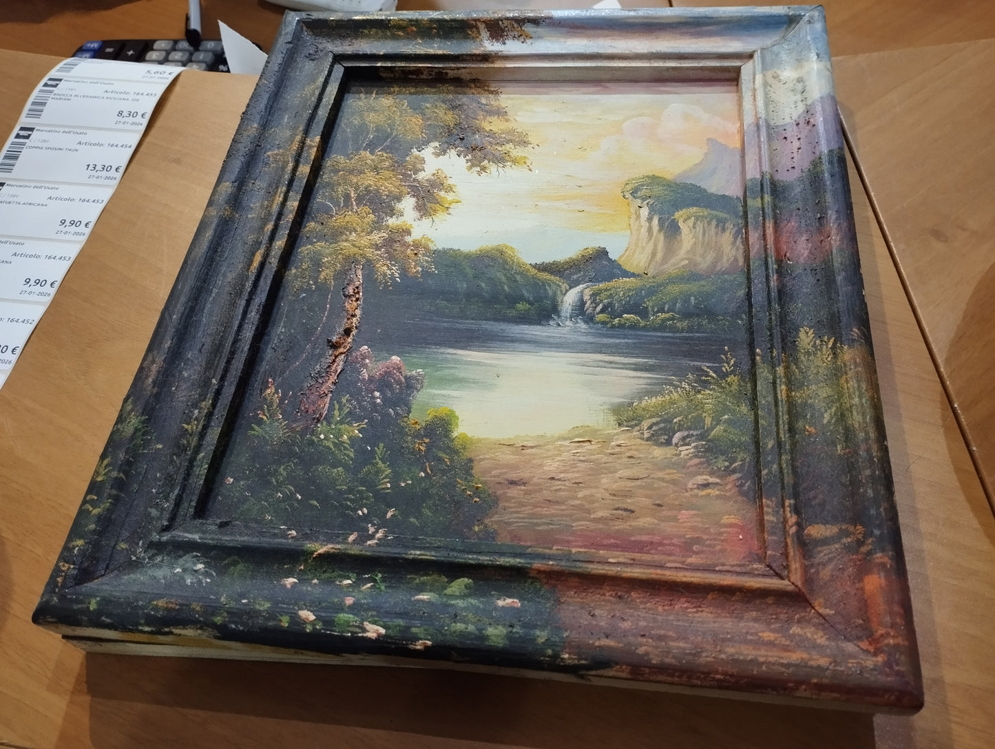 Quadretto Con Cornice Dipinta