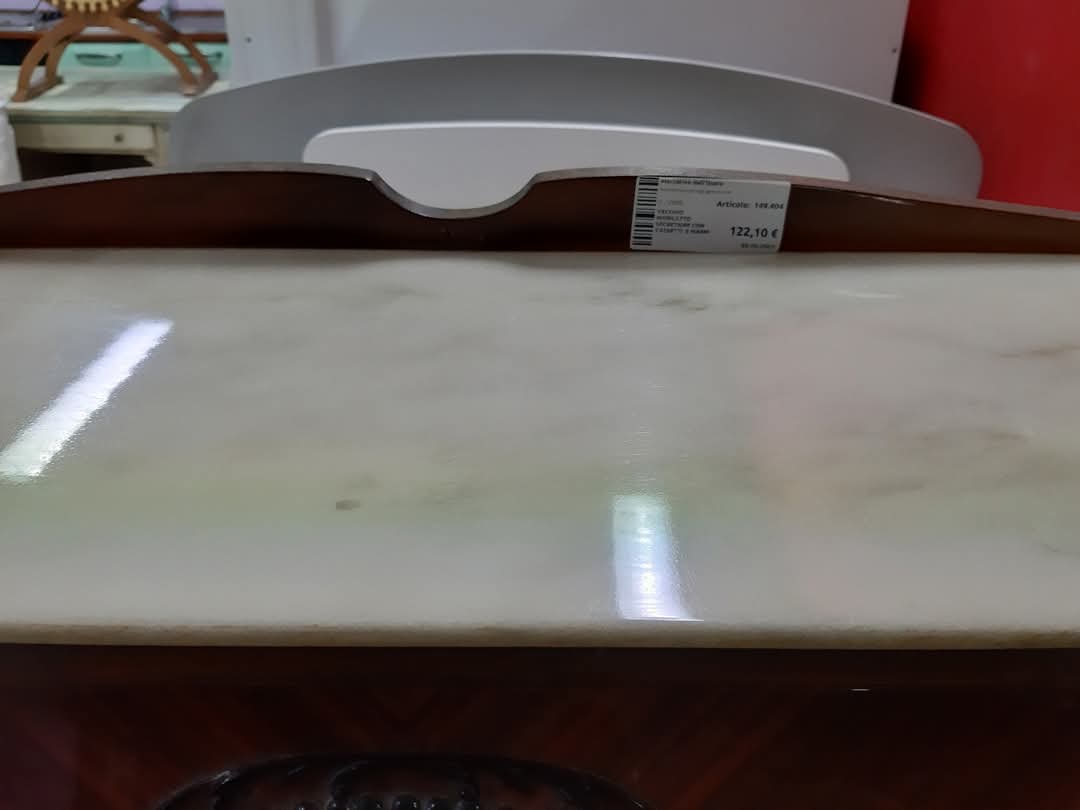Vecchio Mobiletto Secretaire Con Cassetti  E Marmo