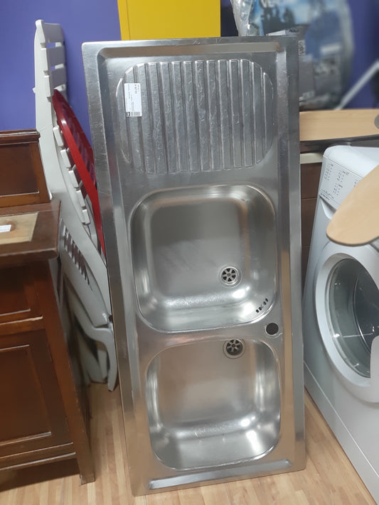 Lavello Inox 2 Pozzetti + Gocciolatoio