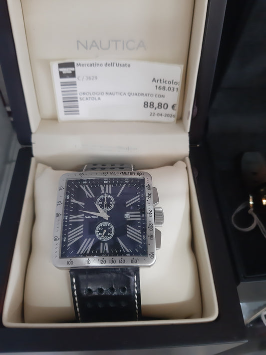 Orologio Nautica Quadrato Con Scatola