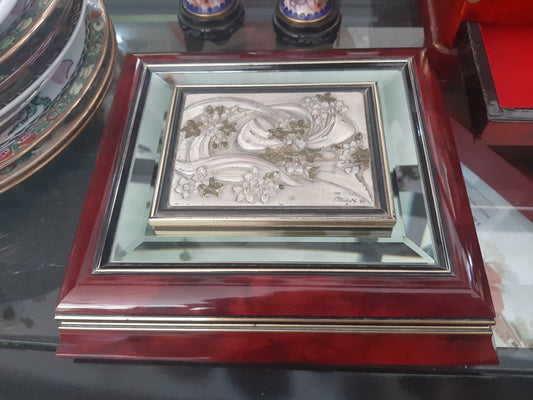 Scatola Porta Gioie Con Placca Argentata  R.