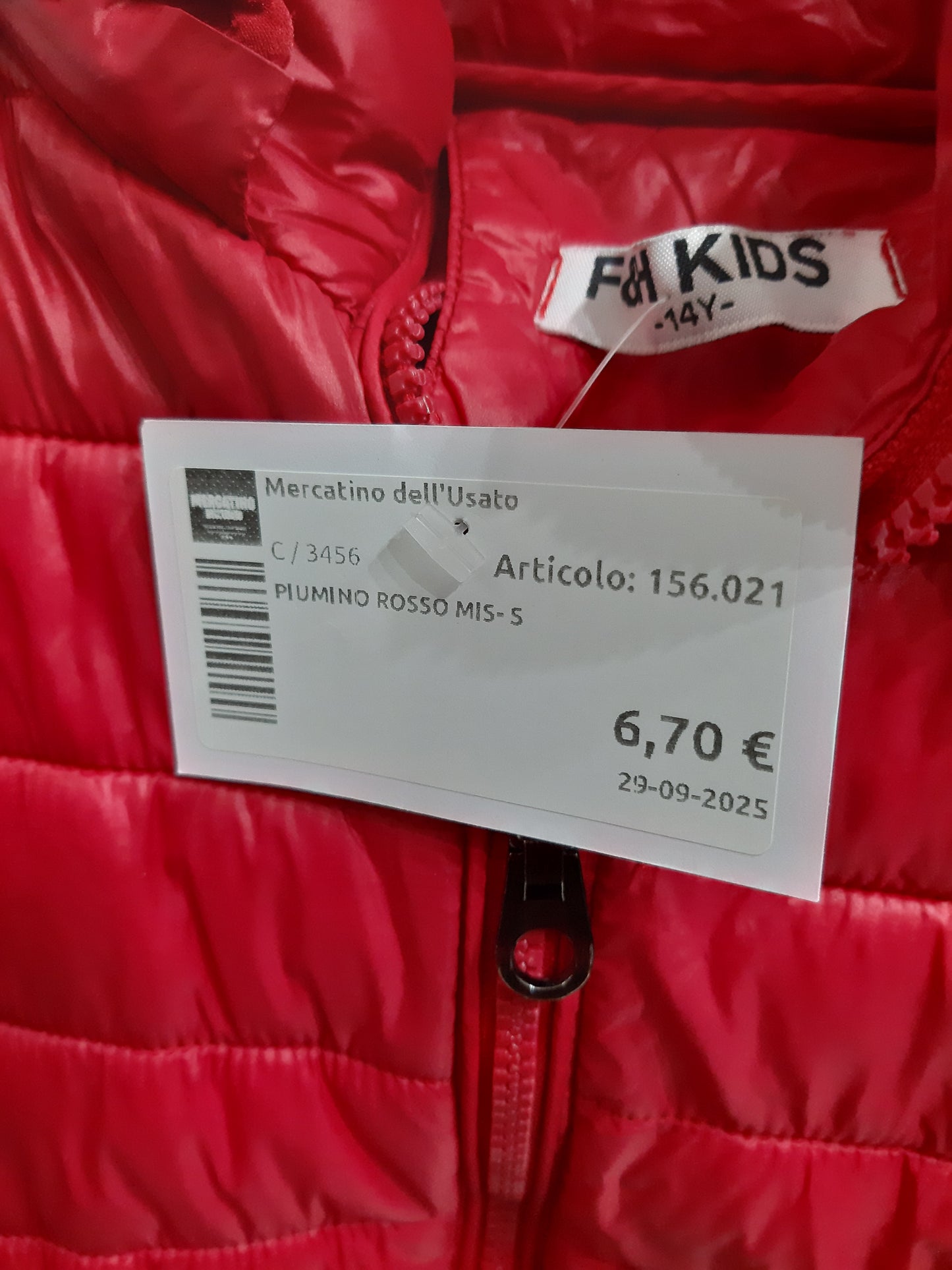 Piumino Rosso Mis- S