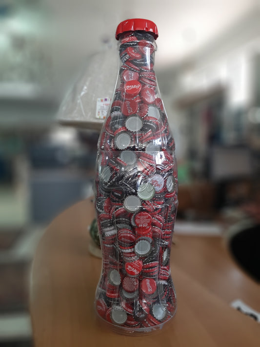 Bottiglia Grande In Plastica Cocacola Con Tappi Dentro