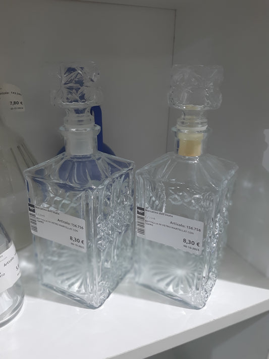 Bottiglia In Vetro Martellat Con Tappo