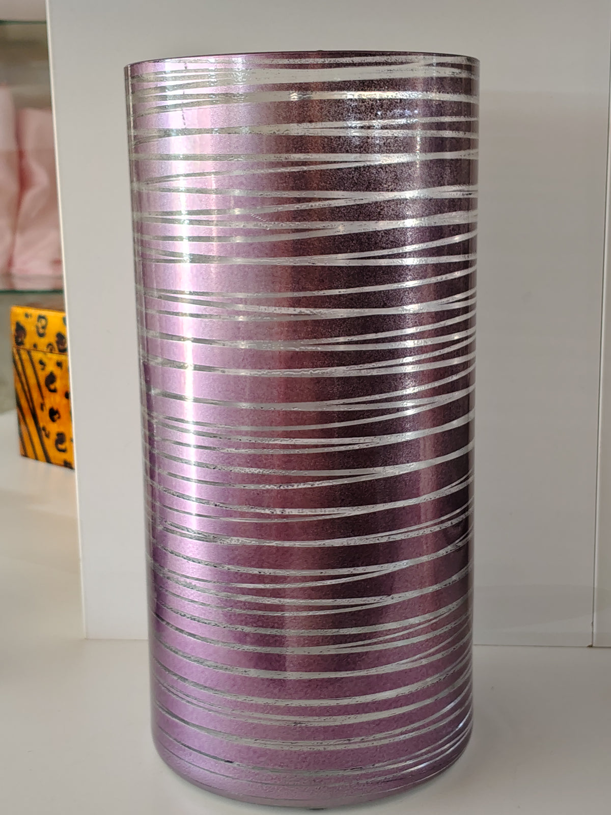Vaso Lilla E Argento