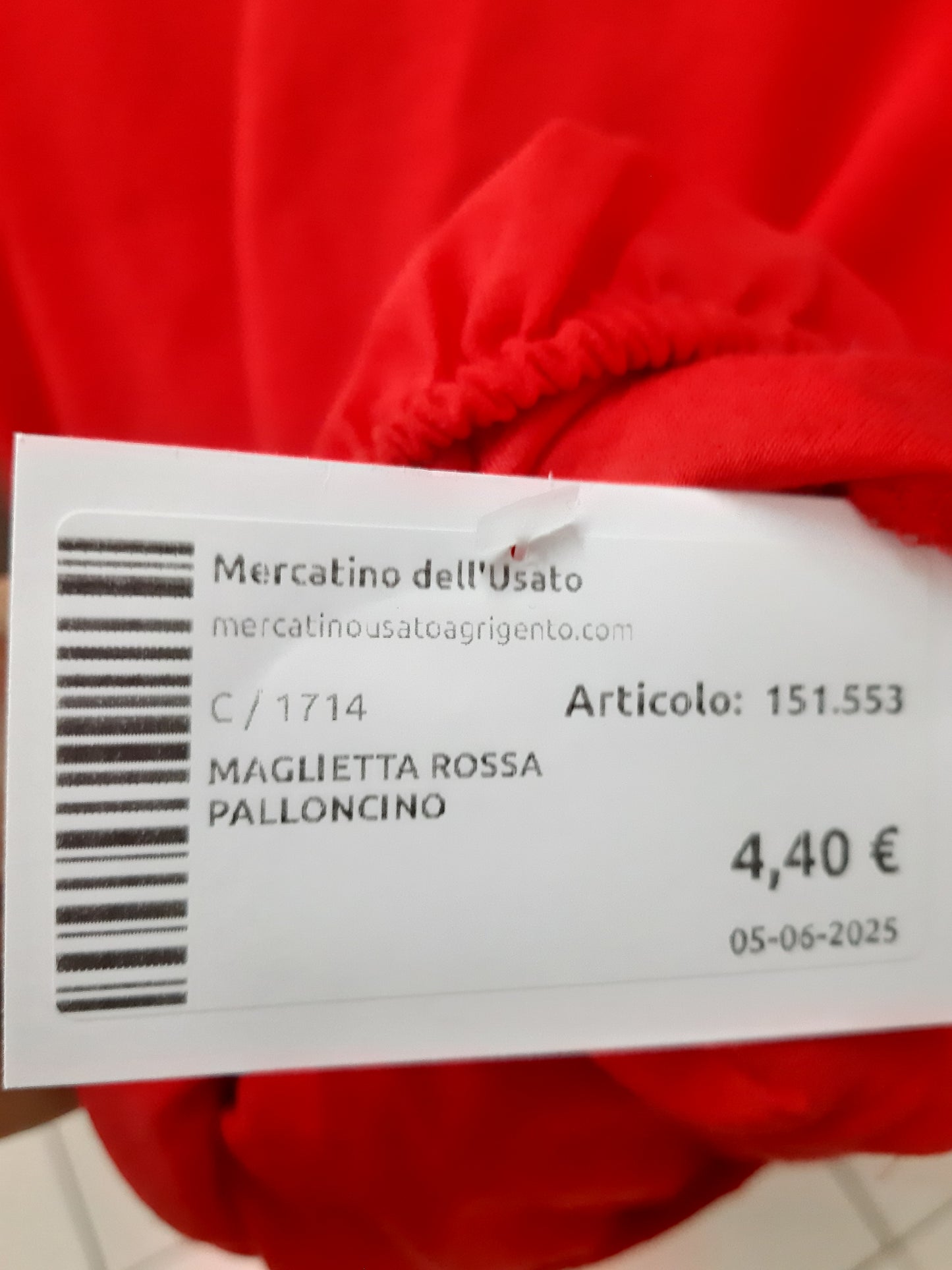 Maglietta Rossa Palloncino