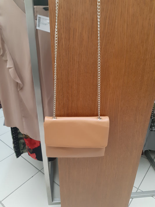 Borsetta Marrone Con Tracolla Dorata Prima Donna