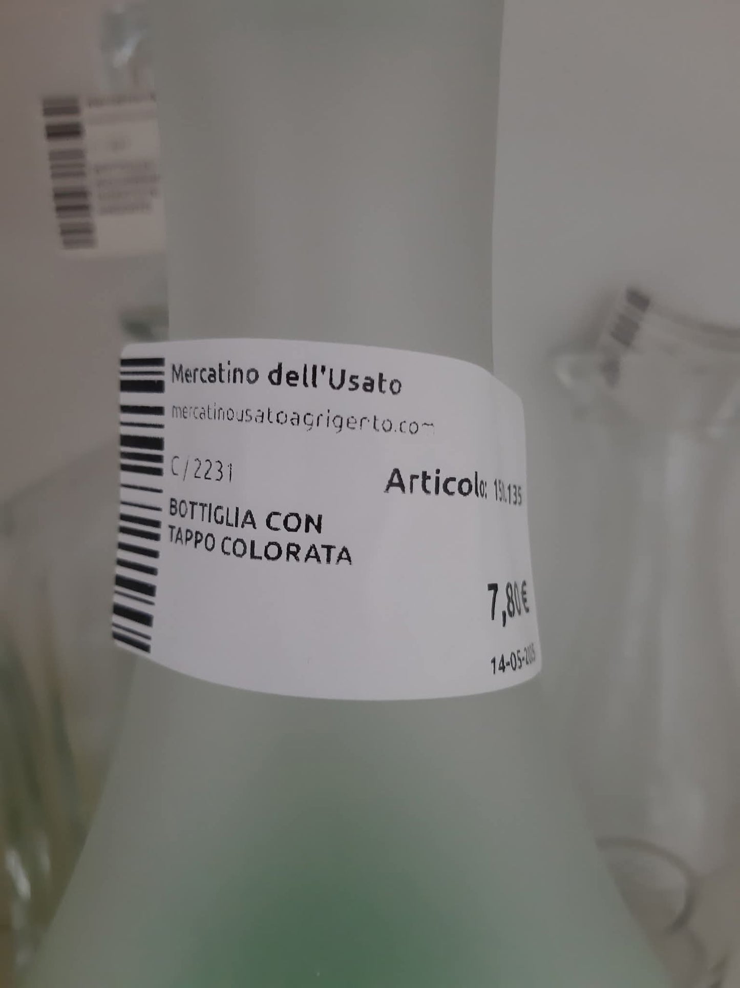 Bottiglia Con Tappo Colorata
