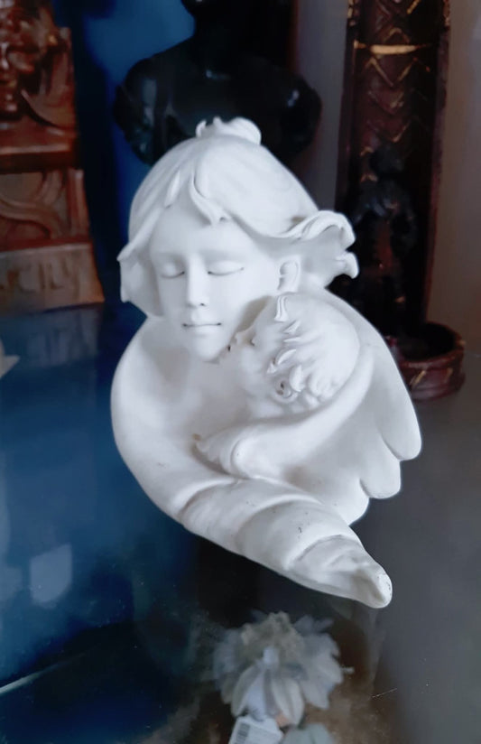 Statuetta In Biscuit Donna Con Bimbo