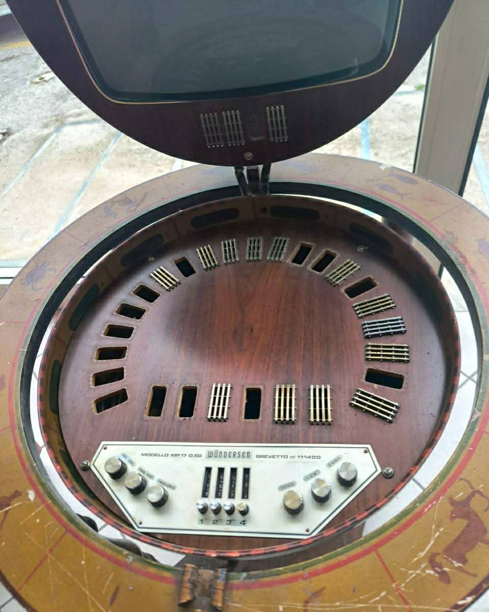 Televisore Radio Anni 60 Struttura Mappamondo