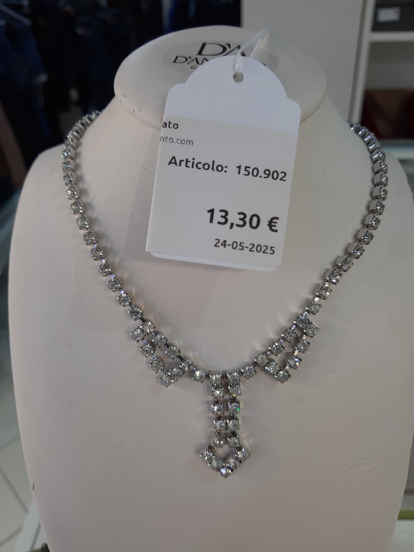 Collana Tennis Con Strass