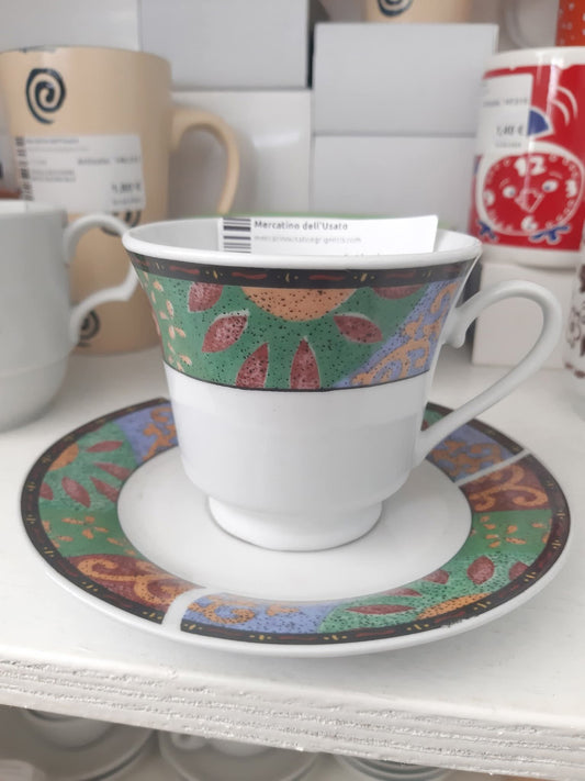 Tazza In Porcellana Con Piatto