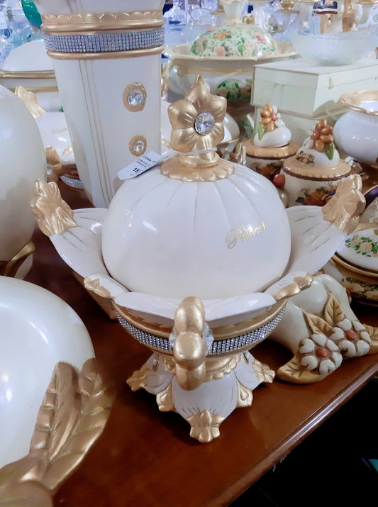 Alzatina Porta Bon Bon Via Veneto Con Strass Finiture Dorate Princes