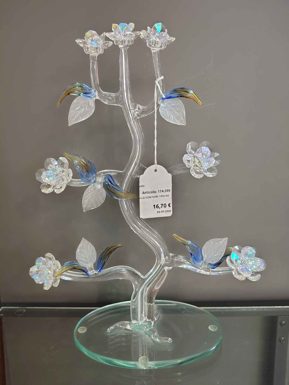 Albero In Cristallo Con Fiori Tipo Sw