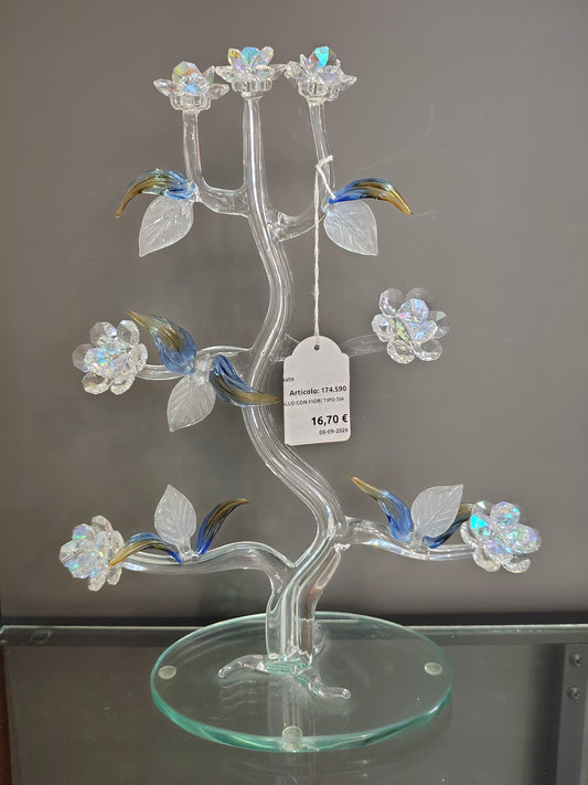 Albero In Cristallo Con Fiori Tipo Sw